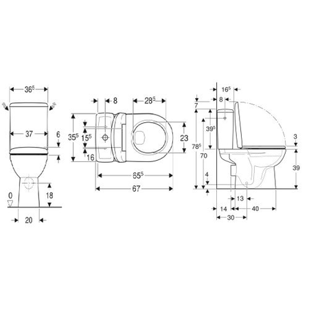 Pack WC RENOVA  sortie horizontale  - GEBERIT - 501.756.00.1