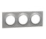 Plaque ODACE Styl aluminium 3 postes horizontal/vertical entraxe 71mm - SCHNEIDER ELECTRIC - S520706E