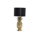 Lampe de bureau DKD Home Decor Ananas Noir Doré Polyester Résine 50 W (24 x 24 x 47 cm)