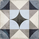 ART NOUVEAU - PALAIS BLUE - Carrelage 20X20 cm aspect carreaux de ciment vieilli coloré Taille 20 x 20 cm