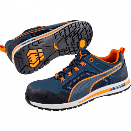 Baskets de sécurité basse CROSSTWIST LOW S3 HRO SRC bleu/orange P45 - PUMA - 643100-T.45