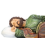 Grande Statue de Saint Joseph endormi en résine 57cm