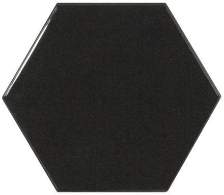 SCALE HEXAGONE - BLACK - Faience 12,4 x10,7 cm hexagonal Noir