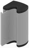 Fermeture semi automatique alu SORGHO 80mm RAL9006 - LA CROISEE DS - DS6126-007