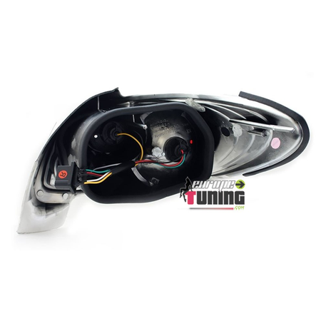 FEUX TUNING LEXUS ROUGES CHROME POUR PEUGEOT 206 CC (11051)