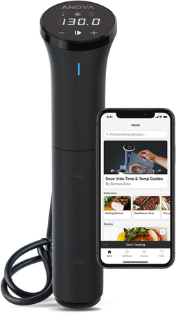 Anova Cuiseur de Précision Nano 2.0 AN400-EU00 - Cuisson Sous Vide, WiFi, Bluetooth, Petit et Compact, Noir