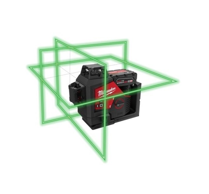 Laser 3 lignes 12V M12 3PL 360° (pack complet) + 1 batterie 4 Ah + chargeur en coffret Packout - MILWAUKEE TOOL - 4933478960