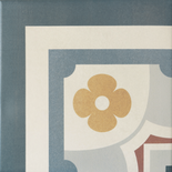 CAPRICE - SAINT TROPEZ ANGLE - Carrelage 20x20 cm aspect carreaux de ciment motif floral coloré