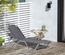 Bain de soleil transat design contemporain dossier inclinable multi-positions