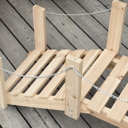 Pont de jardin - pont de bassin - passerelle en bois de sapin