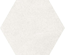 HEXATILE CEMENT - WHITE - Carrelage 17,5x20 cm hexagonal uni aspect ciment blanc