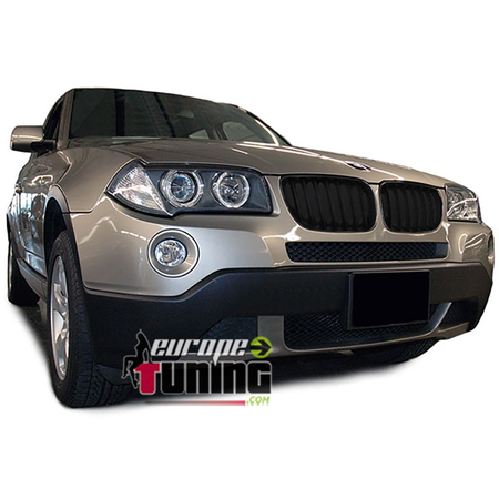 GRILLES CALANDRES SPORT NOIRES MATES POUR BMW X3 E83 2003-2006 (04000)