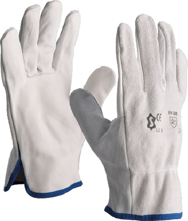 Gants de protection cuir paume fleur et dos croûte de bovin T11 naturel - L-3XLN