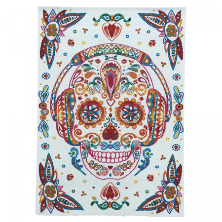 Tapis enfant SKULL HEAD en polypropylène doux et soyeux OEKO TEX®