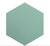 COIMBRA JADE 30633 - Carrelage 17,5x20 cm hexagonal uni aspect carreaux de ciment vert jade