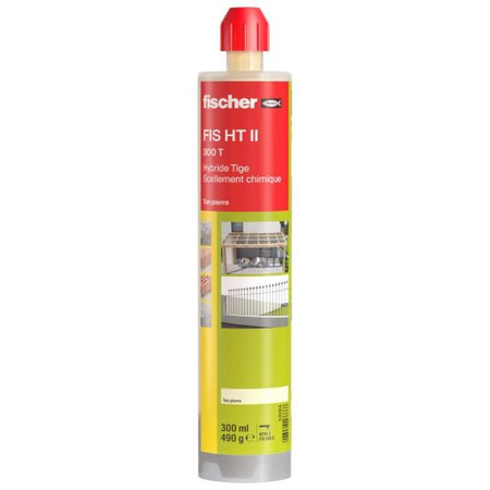 Résine hybride pour tiges filetées FIS HT II 300 T ton pierre cartouche 300ml - FISCHER - 520104