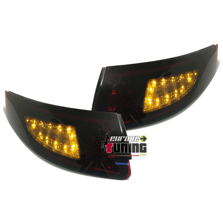 FEUX ROUGES NOIRS A LED PORSCHE 911 TYPE 997 2004-2008 LOOK PHASE 2 (00295)