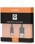 Cable D2 Diffusion USB 2.0 type A - Micro B M/M 1m ( Noir)