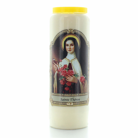 Lot de 20 Bougies Neuvaine Sainte Thérèse 17,5 cm