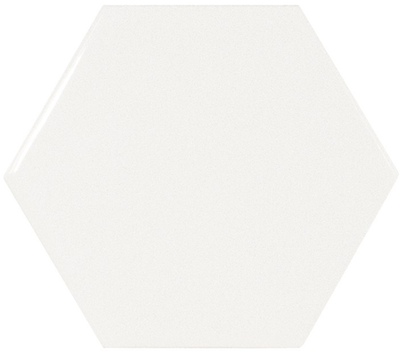 SCALE HEXAGONE - WHITE - Faience 12,4 x10,7 cm hexagonal Blanc