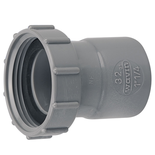 Douille d'évacuation PVC double Femelle D32 avec écrou 33x42 - WAVIN - 3026005