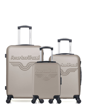 AMERICAN TRAVEL  -  Lot de 3  -  Valise weekend , valise cabine et valise cabine XXS CHELSEA