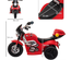 Moto électrique pour enfants scooter 3 roues 6 V 3 Km/h effets lumineux et sonores top case