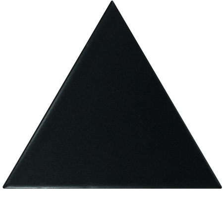 SCALE TRIANGOLO BLACK MATT - Faience triangulaire 10,8x12,4 cm beige noir Mate