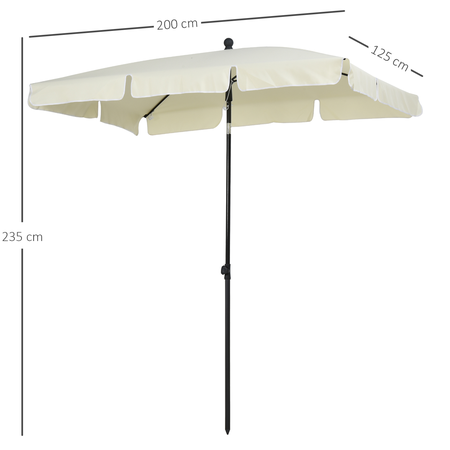 Parasol rectangulaire inclinable diamètre 2 m