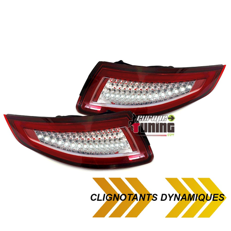 FEUX ROUGES LED DYNAMIQUES PORSCHE 911 997 PH1 LOOK 991 (05264)