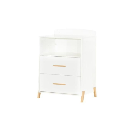 Lit Combiné Evolutif 120x60 en 90x190 en bois blanc