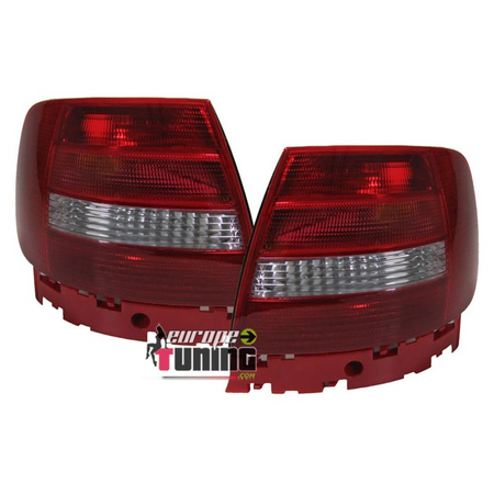 FEUX ARRIERES ROUGES LISSES AUDI A4 B5 PHASE 2 (11619)