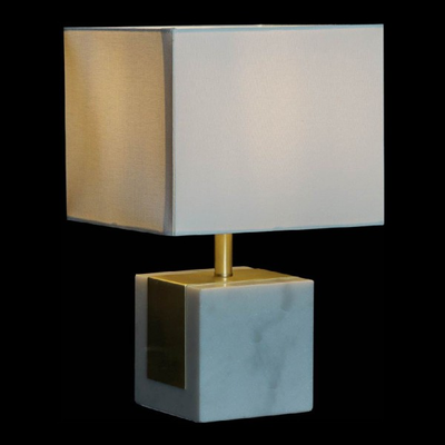 Lampe de bureau DKD Home Decor Blanc Polyester Marbre Doré (26 x 26 x 43 cm)