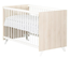 Lit bébé en bois BABY PRICE - Scandi gris - 120x60 - Sommier réglable -