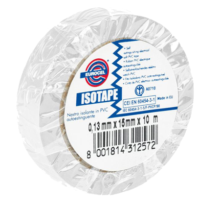 Ruban adhésif ISOTAPE électricien blanc - EUROCEL -  0150S2148