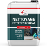 NETTOYAGE ENTRETIEN GELCOAT - Nettoyant coques polyester pont gel coat pare-battage Entretien bateaux-20 L -ARCANE INDUSTRIES