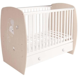 POLINI KIDS AMIS ZEN Lit NEVA 120*60 avec tiroir blanc/naturel