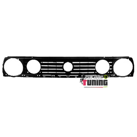 GRILLE CALANDRE SPORT NOIRE POUR DOUBLE PHARES VOLKSWAGEN VW GOLF 2 (12943)