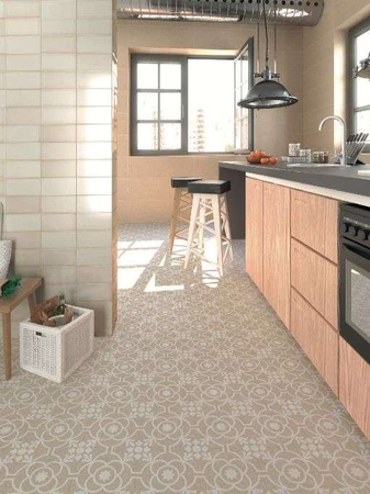 SVENSKA BLOMKNOPP SIENA  20 x 20 cm Carrelage aspect carreaux de ciment