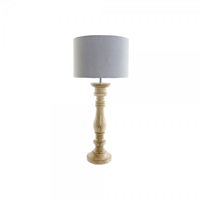 Lampe de bureau DKD Home Decor Polyester Bois de manguier 250 V 60 W (30 x 30 x 69.5 cm)