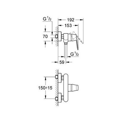 Mitigeur de douche EUROSMART COSMOPOLITAN monocommande - GROHE - 32838-000