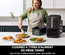 NINJA Double Stack XL Air Fryer, Friteuse sans huile Verticale Double Tiroir 4 Niveaux de Cuisson, 9,5 L, Noir/Cuivre, SL400EUCP