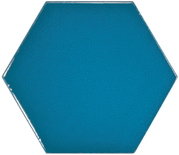 SCALE HEXAGONE - ELECTRIC BLUE - Faience 12,4 x10,7 cm hexagonal Bleu