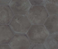 TERRA NERO  HEXAGONAL 25x21,6 cm - Carrelage aspect ciment vieilli - Gris anthracite