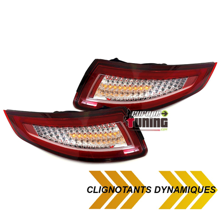 FEUX ROUGES LED DYNAMIQUES PORSCHE 911 997 PH1 LOOK 991 (05264)