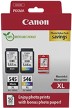 Pack 2 cartouches d'encre Canon PG-545XL/CL-546XL (+ 50 Feuilles 10x15cm)