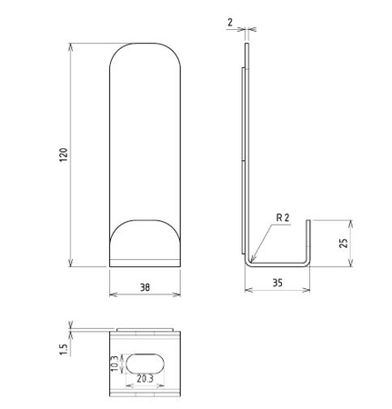 Patère magnétique simple noir RAL9005 finetexture - DEVISMES - 12179/9005FT