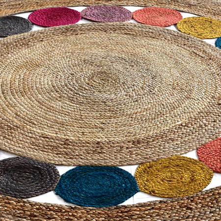 Tapis rond en jute tissé main RONDA Care&Fair