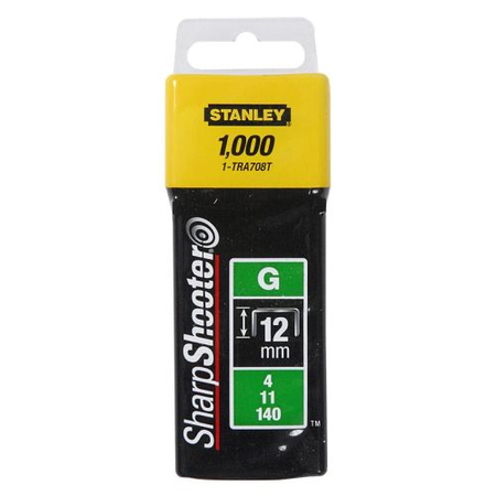 Agrafes 12 mm type G boîte de 5000 - STANLEY - 1-TRA708-5T