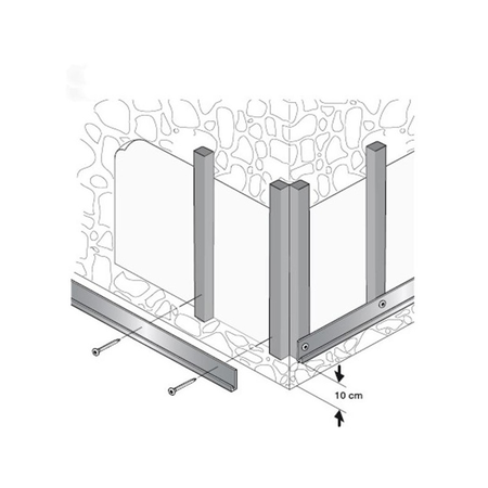 Profil de départ alu pour bardage - Coloris - Aluminium brut, Epaisseur - 8 mm, Largeur - 3 cm, Longueur - 270 cm